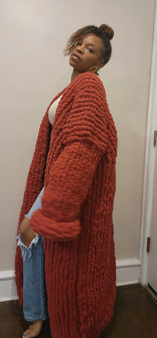 Oversized Fingerknitted Duster