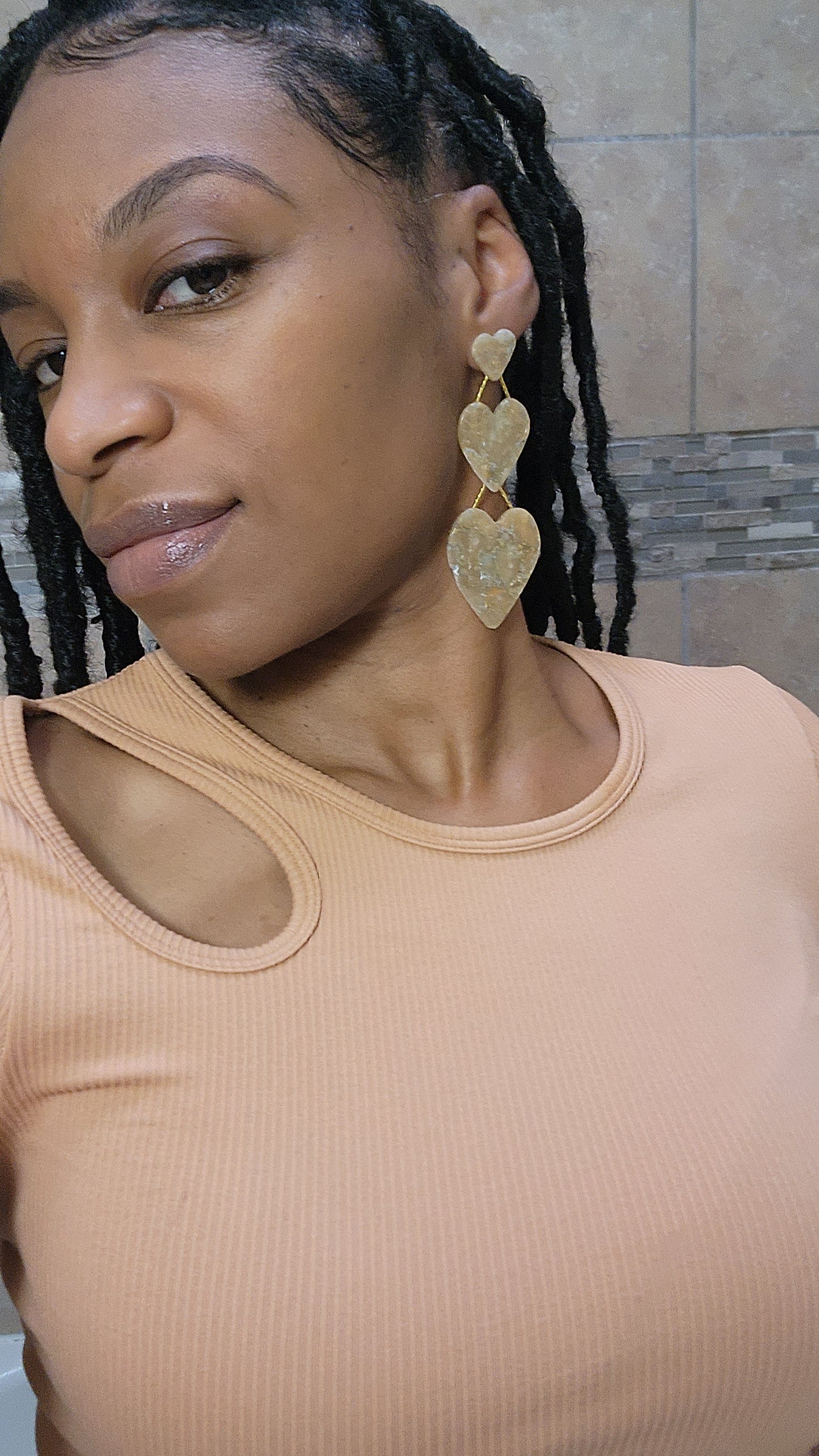 Gold Entanglement Hearts