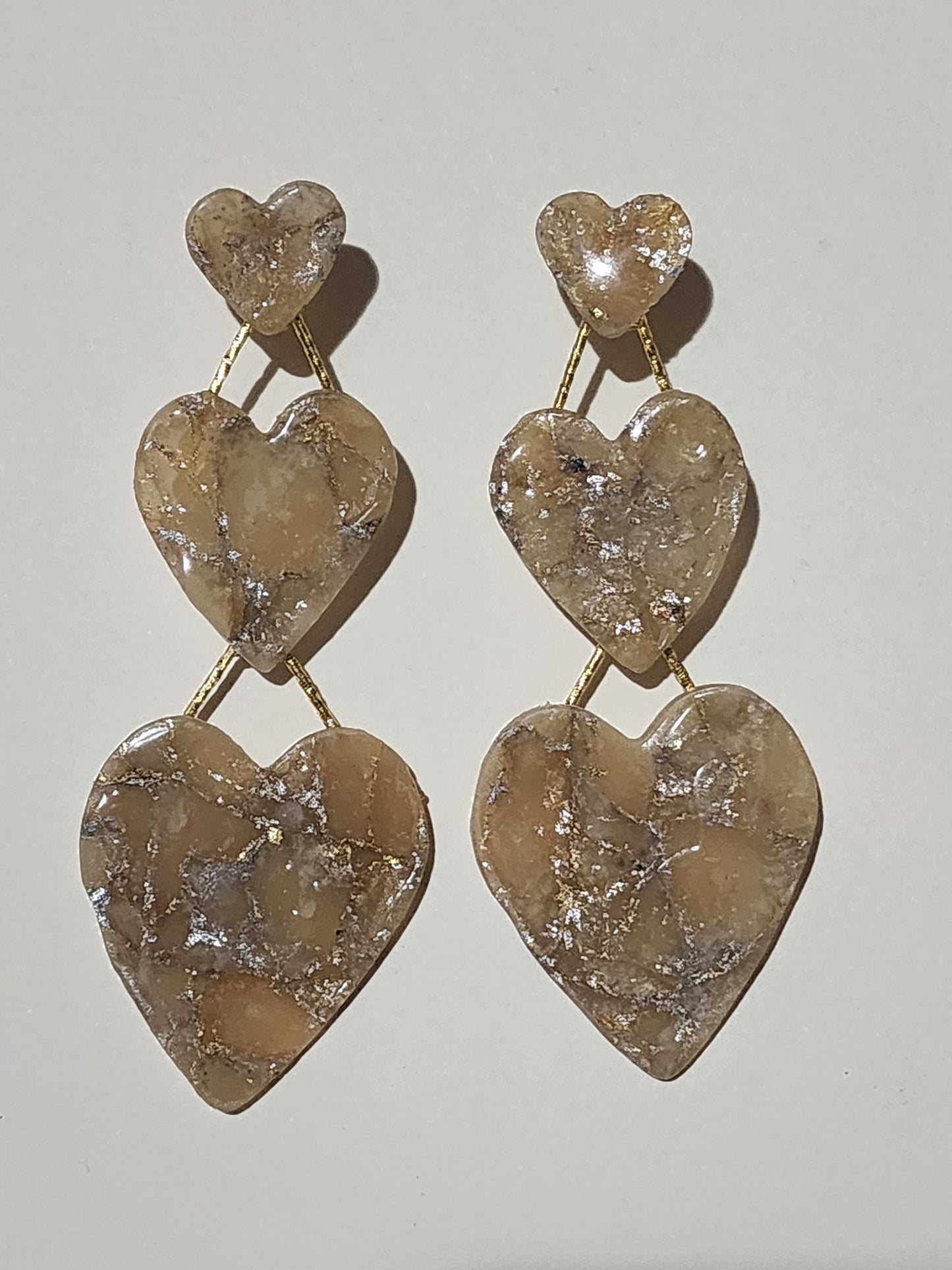 Gold Entanglement Hearts