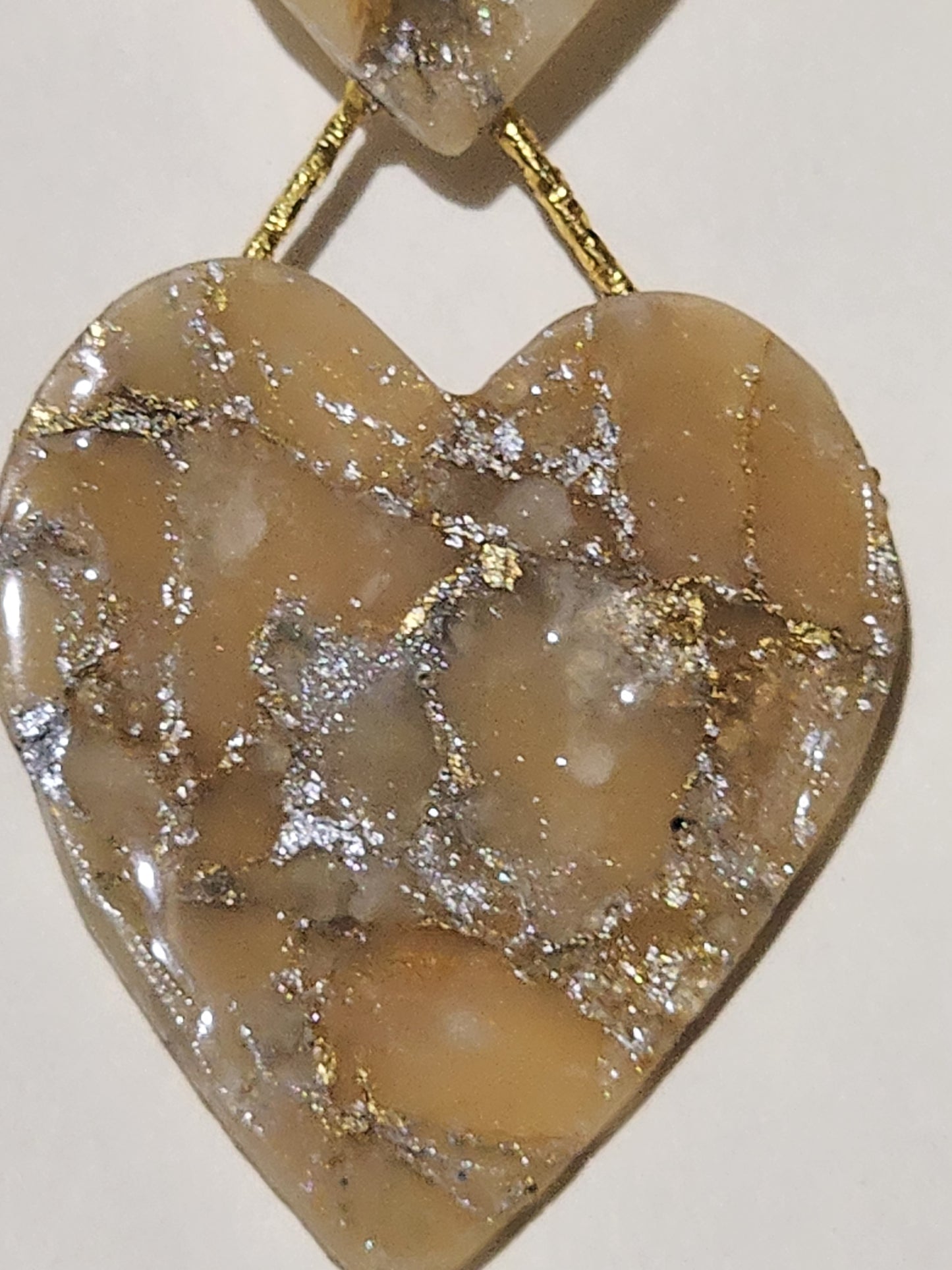 Gold Entanglement Hearts