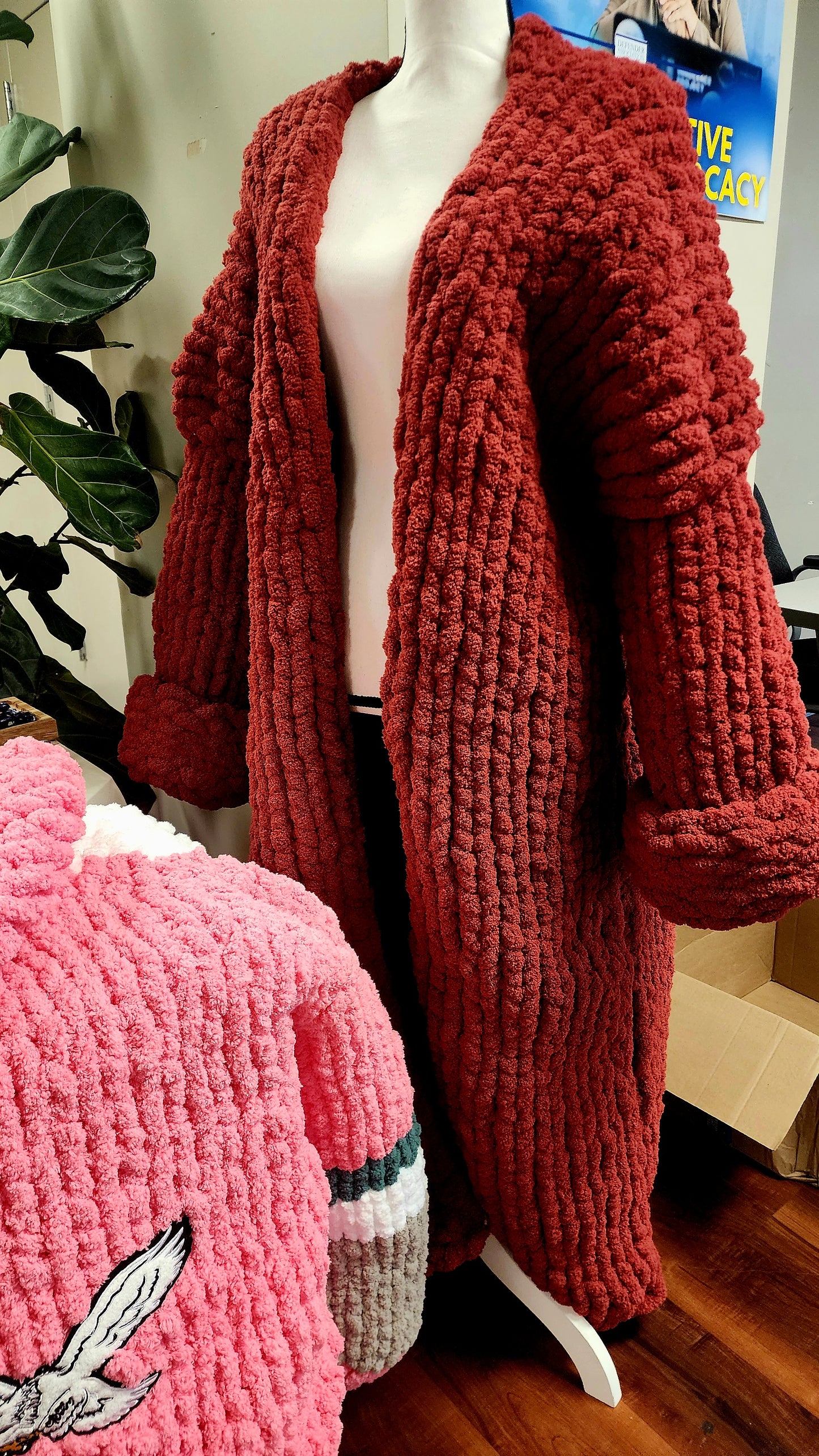 Oversized Fingerknitted Duster