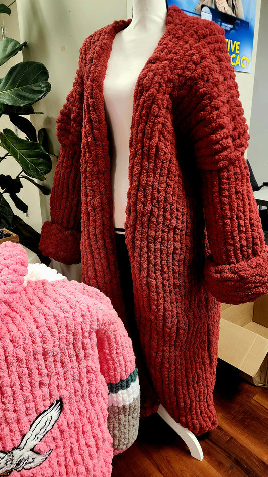 Oversized Fingerknitted Duster