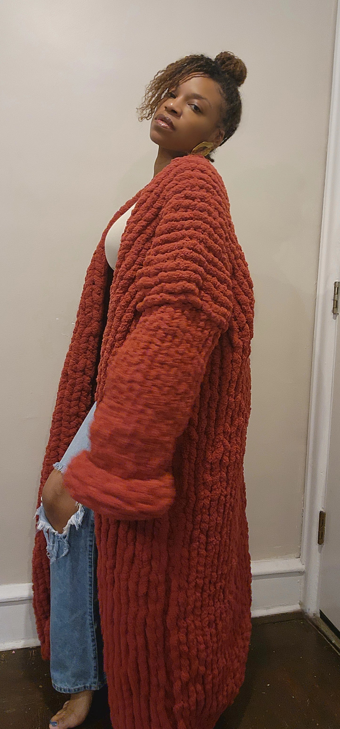 Oversized Fingerknitted Duster